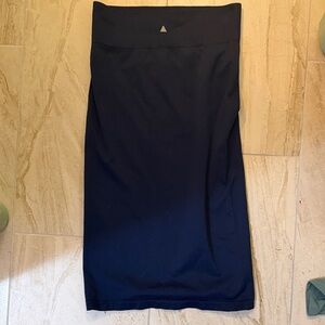 Vitality navy blue Ribbed Pencil Skirt